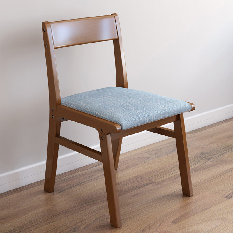 Home Contemporary Side Chair Open Back Upholstered Wood Dining Room Chair Blue 1 Piece Walnut Clearhalo ' kitchen&dining_furn' 'Dining Chairs' 'Dining Tables & Seating' 'dining_chair' 'furn' 'furn_dining_chair' 'Furniture' 'furniture_dining_chair' 'Kitchen & Dining Furniture' 'kitchen' 3702626