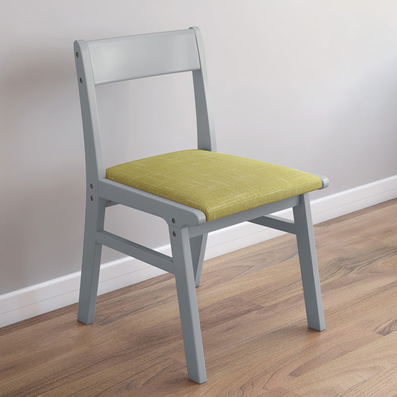 Home Contemporary Side Chair Open Back Upholstered Wood Dining Room Chair Green 1 Piece Gray Clearhalo ' kitchen&dining_furn' 'Dining Chairs' 'Dining Tables & Seating' 'dining_chair' 'furn' 'furn_dining_chair' 'Furniture' 'furniture_dining_chair' 'Kitchen & Dining Furniture' 'kitchen' 3702629