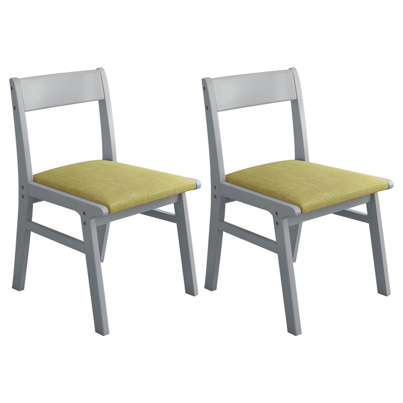 Home Contemporary Side Chair Open Back Upholstered Wood Dining Room Chair Green 2 Piece Set Gray Clearhalo ' kitchen&dining_furn' 'Dining Chairs' 'Dining Tables & Seating' 'dining_chair' 'furn' 'furn_dining_chair' 'Furniture' 'furniture_dining_chair' 'Kitchen & Dining Furniture' 'kitchen' 3702630