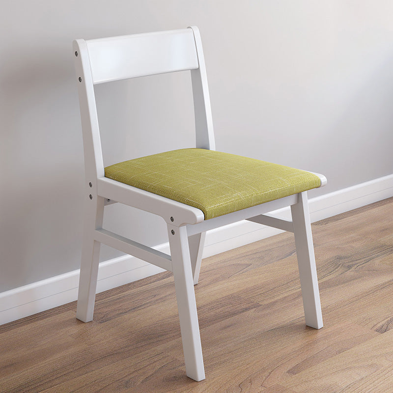 Home Contemporary Side Chair Open Back Upholstered Wood Dining Room Chair Green 1 Piece White Clearhalo ' kitchen&dining_furn' 'Dining Chairs' 'Dining Tables & Seating' 'dining_chair' 'furn' 'furn_dining_chair' 'Furniture' 'furniture_dining_chair' 'Kitchen & Dining Furniture' 'kitchen' 3702632