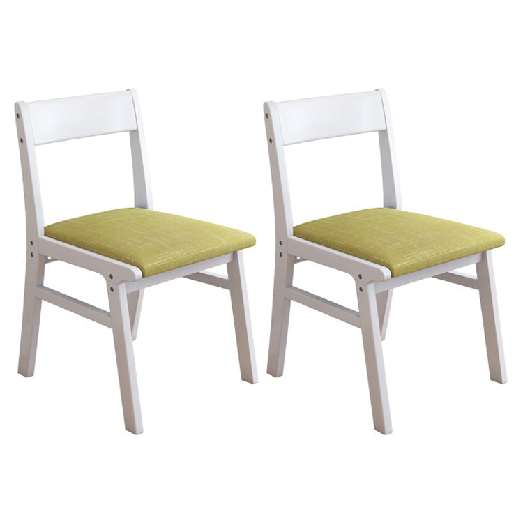 Home Contemporary Side Chair Open Back Upholstered Wood Dining Room Chair Green 2 Piece Set White Clearhalo ' kitchen&dining_furn' 'Dining Chairs' 'Dining Tables & Seating' 'dining_chair' 'furn' 'furn_dining_chair' 'Furniture' 'furniture_dining_chair' 'Kitchen & Dining Furniture' 'kitchen' 3702633