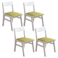 Home Contemporary Side Chair Open Back Upholstered Wood Dining Room Chair Green 4 Piece Set White Clearhalo ' kitchen&dining_furn' 'Dining Chairs' 'Dining Tables & Seating' 'dining_chair' 'furn' 'furn_dining_chair' 'Furniture' 'furniture_dining_chair' 'Kitchen & Dining Furniture' 'kitchen' 3702634