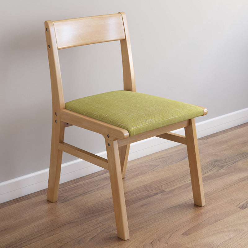 Home Contemporary Side Chair Open Back Upholstered Wood Dining Room Chair Green 1 Piece Natural Wood Clearhalo ' kitchen&dining_furn' 'Dining Chairs' 'Dining Tables & Seating' 'dining_chair' 'furn' 'furn_dining_chair' 'Furniture' 'furniture_dining_chair' 'Kitchen & Dining Furniture' 'kitchen' 3702635