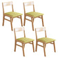Home Contemporary Side Chair Open Back Upholstered Wood Dining Room Chair Green 4 Piece Set Natural Wood Clearhalo ' kitchen&dining_furn' 'Dining Chairs' 'Dining Tables & Seating' 'dining_chair' 'furn' 'furn_dining_chair' 'Furniture' 'furniture_dining_chair' 'Kitchen & Dining Furniture' 'kitchen' 3702637