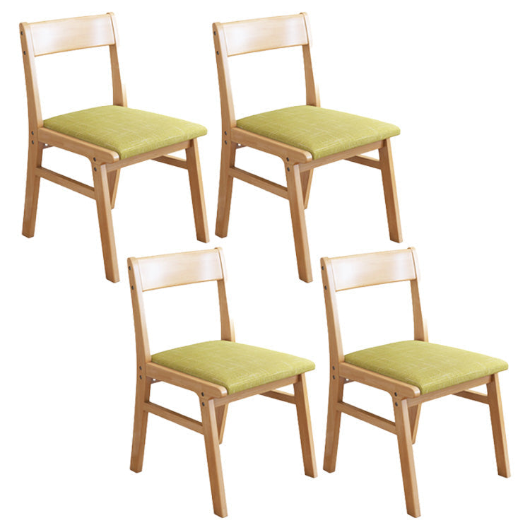 Home Contemporary Side Chair Open Back Upholstered Wood Dining Room Chair Green 4 Piece Set Natural Wood Clearhalo ' kitchen&dining_furn' 'Dining Chairs' 'Dining Tables & Seating' 'dining_chair' 'furn' 'furn_dining_chair' 'Furniture' 'furniture_dining_chair' 'Kitchen & Dining Furniture' 'kitchen' 3702637