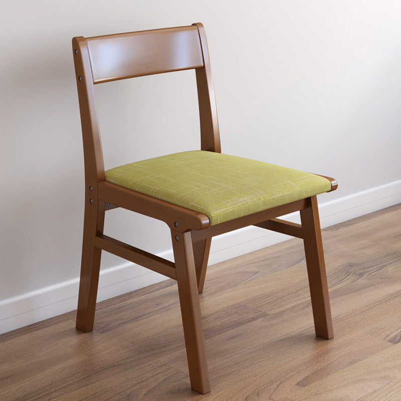 Home Contemporary Side Chair Open Back Upholstered Wood Dining Room Chair Green 1 Piece Walnut Clearhalo ' kitchen&dining_furn' 'Dining Chairs' 'Dining Tables & Seating' 'dining_chair' 'furn' 'furn_dining_chair' 'Furniture' 'furniture_dining_chair' 'Kitchen & Dining Furniture' 'kitchen' 3702638