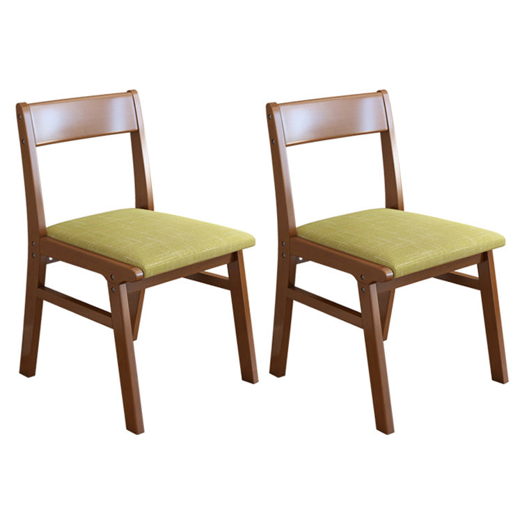 Home Contemporary Side Chair Open Back Upholstered Wood Dining Room Chair Green 2 Piece Set Walnut Clearhalo ' kitchen&dining_furn' 'Dining Chairs' 'Dining Tables & Seating' 'dining_chair' 'furn' 'furn_dining_chair' 'Furniture' 'furniture_dining_chair' 'Kitchen & Dining Furniture' 'kitchen' 3702639