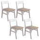 Home Contemporary Side Chair Open Back Upholstered Wood Dining Room Chair Coffee 4 Piece Set White Clearhalo ' kitchen&dining_furn' 'Dining Chairs' 'Dining Tables & Seating' 'dining_chair' 'furn' 'furn_dining_chair' 'Furniture' 'furniture_dining_chair' 'Kitchen & Dining Furniture' 'kitchen' 3702646
