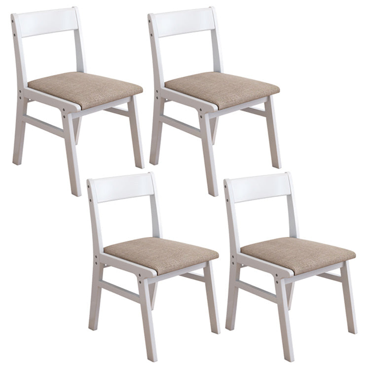 Home Contemporary Side Chair Open Back Upholstered Wood Dining Room Chair Coffee 4 Piece Set White Clearhalo ' kitchen&dining_furn' 'Dining Chairs' 'Dining Tables & Seating' 'dining_chair' 'furn' 'furn_dining_chair' 'Furniture' 'furniture_dining_chair' 'Kitchen & Dining Furniture' 'kitchen' 3702646