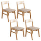 Home Contemporary Side Chair Open Back Upholstered Wood Dining Room Chair Coffee 4 Piece Set Natural Wood Clearhalo ' kitchen&dining_furn' 'Dining Chairs' 'Dining Tables & Seating' 'dining_chair' 'furn' 'furn_dining_chair' 'Furniture' 'furniture_dining_chair' 'Kitchen & Dining Furniture' 'kitchen' 3702649