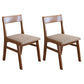 Home Contemporary Side Chair Open Back Upholstered Wood Dining Room Chair Coffee 2 Piece Set Walnut Clearhalo ' kitchen&dining_furn' 'Dining Chairs' 'Dining Tables & Seating' 'dining_chair' 'furn' 'furn_dining_chair' 'Furniture' 'furniture_dining_chair' 'Kitchen & Dining Furniture' 'kitchen' 3702651