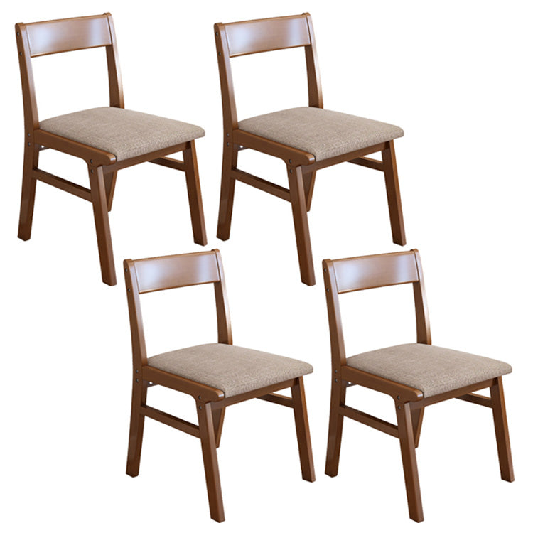 Home Contemporary Side Chair Open Back Upholstered Wood Dining Room Chair Coffee 4 Piece Set Walnut Clearhalo ' kitchen&dining_furn' 'Dining Chairs' 'Dining Tables & Seating' 'dining_chair' 'furn' 'furn_dining_chair' 'Furniture' 'furniture_dining_chair' 'Kitchen & Dining Furniture' 'kitchen' 3702652