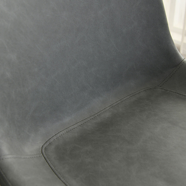 Contemporary Style Faux Leather Dining Chairs with 4 Black Finish Legs Armless Chairs Clearhalo ' kitchen&dining_furn' 'Dining Chairs' 'Dining Tables & Seating' 'dining_chair' 'furn' 'furn_dining_chair' 'Furniture' 'furniture_dining_chair' 'Kitchen & Dining Furniture' 'kitchen' 3702664