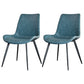 Contemporary Style Faux Leather Dining Chairs with 4 Black Finish Legs Armless Chairs Lake Blue 2 Piece Set Clearhalo ' kitchen&dining_furn' 'Dining Chairs' 'Dining Tables & Seating' 'dining_chair' 'furn' 'furn_dining_chair' 'Furniture' 'furniture_dining_chair' 'Kitchen & Dining Furniture' 'kitchen' 3702686