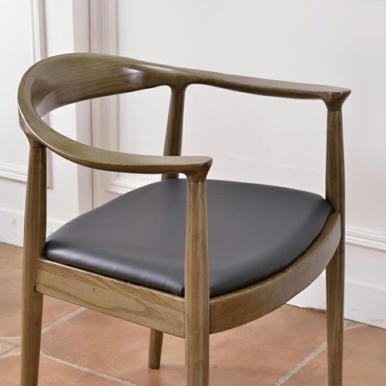 Scandinavian Style Wood Dining Chair Home Open Back Dining Side Chair with Arm Clearhalo ' kitchen&dining_furn' 'Dining Chairs' 'Dining Tables & Seating' 'dining_chair' 'furn' 'furn_dining_chair' 'Furniture' 'furniture_dining_chair' 'Kitchen & Dining Furniture' 'kitchen' 3702691