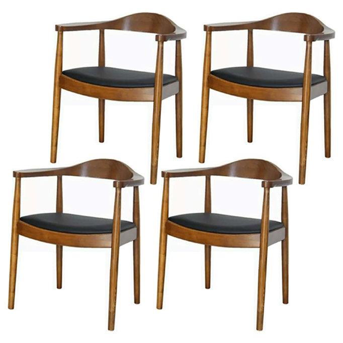 Scandinavian Style Wood Dining Chair Home Open Back Dining Side Chair with Arm Light Brown 4 Piece Set Clearhalo ' kitchen&dining_furn' 'Dining Chairs' 'Dining Tables & Seating' 'dining_chair' 'furn' 'furn_dining_chair' 'Furniture' 'furniture_dining_chair' 'Kitchen & Dining Furniture' 'kitchen' 3702692