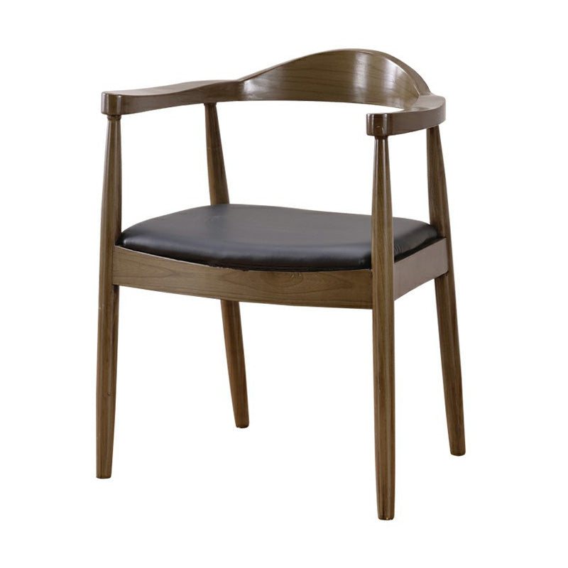 Scandinavian Style Wood Dining Chair Home Open Back Dining Side Chair with Arm Clearhalo ' kitchen&dining_furn' 'Dining Chairs' 'Dining Tables & Seating' 'dining_chair' 'furn' 'furn_dining_chair' 'Furniture' 'furniture_dining_chair' 'Kitchen & Dining Furniture' 'kitchen' 3702696