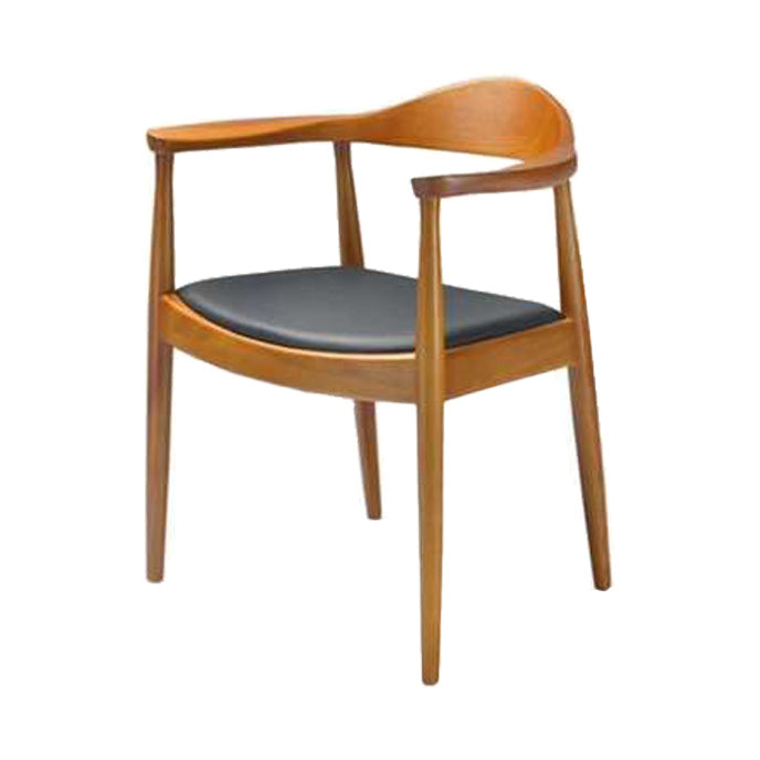 Scandinavian Style Wood Dining Chair Home Open Back Dining Side Chair with Arm Light Wood 1 Piece Clearhalo ' kitchen&dining_furn' 'Dining Chairs' 'Dining Tables & Seating' 'dining_chair' 'furn' 'furn_dining_chair' 'Furniture' 'furniture_dining_chair' 'Kitchen & Dining Furniture' 'kitchen' 3702700