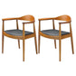 Scandinavian Style Wood Dining Chair Home Open Back Dining Side Chair with Arm Light Wood 2 Piece Set Clearhalo ' kitchen&dining_furn' 'Dining Chairs' 'Dining Tables & Seating' 'dining_chair' 'furn' 'furn_dining_chair' 'Furniture' 'furniture_dining_chair' 'Kitchen & Dining Furniture' 'kitchen' 3702701
