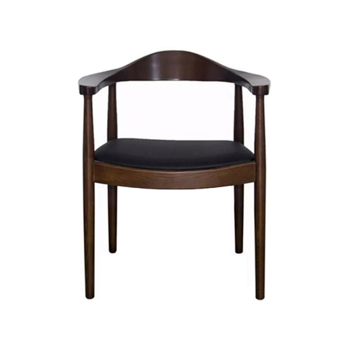Scandinavian Style Wood Dining Chair Home Open Back Dining Side Chair with Arm Dark Brown 1 Piece Clearhalo ' kitchen&dining_furn' 'Dining Chairs' 'Dining Tables & Seating' 'dining_chair' 'furn' 'furn_dining_chair' 'Furniture' 'furniture_dining_chair' 'Kitchen & Dining Furniture' 'kitchen' 3702703