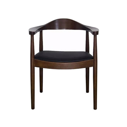 Scandinavian Style Wood Dining Chair Home Open Back Dining Side Chair with Arm Dark Brown 1 Piece Clearhalo ' kitchen&dining_furn' 'Dining Chairs' 'Dining Tables & Seating' 'dining_chair' 'furn' 'furn_dining_chair' 'Furniture' 'furniture_dining_chair' 'Kitchen & Dining Furniture' 'kitchen' 3702703