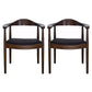 Scandinavian Style Wood Dining Chair Home Open Back Dining Side Chair with Arm Dark Brown 2 Piece Set Clearhalo ' kitchen&dining_furn' 'Dining Chairs' 'Dining Tables & Seating' 'dining_chair' 'furn' 'furn_dining_chair' 'Furniture' 'furniture_dining_chair' 'Kitchen & Dining Furniture' 'kitchen' 3702704