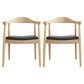 Scandinavian Style Wood Dining Chair Home Open Back Dining Side Chair with Arm Natural 2 Piece Set Clearhalo ' kitchen&dining_furn' 'Dining Chairs' 'Dining Tables & Seating' 'dining_chair' 'furn' 'furn_dining_chair' 'Furniture' 'furniture_dining_chair' 'Kitchen & Dining Furniture' 'kitchen' 3702707