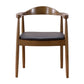 Scandinavian Style Wood Dining Chair Home Open Back Dining Side Chair with Arm Walnut 1 Piece Clearhalo ' kitchen&dining_furn' 'Dining Chairs' 'Dining Tables & Seating' 'dining_chair' 'furn' 'furn_dining_chair' 'Furniture' 'furniture_dining_chair' 'Kitchen & Dining Furniture' 'kitchen' 3702709