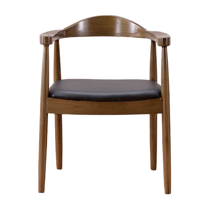 Scandinavian Style Wood Dining Chair Home Open Back Dining Side Chair with Arm Walnut 1 Piece Clearhalo ' kitchen&dining_furn' 'Dining Chairs' 'Dining Tables & Seating' 'dining_chair' 'furn' 'furn_dining_chair' 'Furniture' 'furniture_dining_chair' 'Kitchen & Dining Furniture' 'kitchen' 3702709