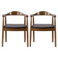 Scandinavian Style Wood Dining Chair Home Open Back Dining Side Chair with Arm Walnut 2 Piece Set Clearhalo ' kitchen&dining_furn' 'Dining Chairs' 'Dining Tables & Seating' 'dining_chair' 'furn' 'furn_dining_chair' 'Furniture' 'furniture_dining_chair' 'Kitchen & Dining Furniture' 'kitchen' 3702710