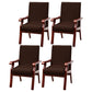 Traditional Style Kitchen Dining Chair Solid Back Dining Arm Chair for Home Use Black 4 Piece Set Clearhalo ' kitchen&dining_furn' 'Dining Chairs' 'Dining Tables & Seating' 'dining_chair' 'furn' 'furn_dining_chair' 'Furniture' 'furniture_dining_chair' 'Kitchen & Dining Furniture' 'kitchen' 3702715