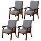 Traditional Style Kitchen Dining Chair Solid Back Dining Arm Chair for Home Use Grey 4 Piece Set Clearhalo ' kitchen&dining_furn' 'Dining Chairs' 'Dining Tables & Seating' 'dining_chair' 'furn' 'furn_dining_chair' 'Furniture' 'furniture_dining_chair' 'Kitchen & Dining Furniture' 'kitchen' 3702718