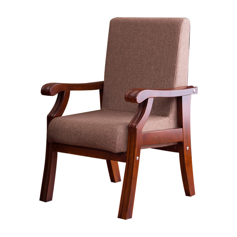 Traditional Style Kitchen Dining Chair Solid Back Dining Arm Chair for Home Use Light Brown 1 Piece Clearhalo ' kitchen&dining_furn' 'Dining Chairs' 'Dining Tables & Seating' 'dining_chair' 'furn' 'furn_dining_chair' 'Furniture' 'furniture_dining_chair' 'Kitchen & Dining Furniture' 'kitchen' 3702719