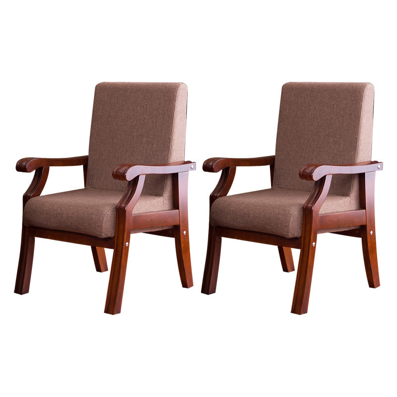 Traditional Style Kitchen Dining Chair Solid Back Dining Arm Chair for Home Use Light Brown 2 Piece Set Clearhalo ' kitchen&dining_furn' 'Dining Chairs' 'Dining Tables & Seating' 'dining_chair' 'furn' 'furn_dining_chair' 'Furniture' 'furniture_dining_chair' 'Kitchen & Dining Furniture' 'kitchen' 3702720