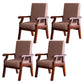 Traditional Style Kitchen Dining Chair Solid Back Dining Arm Chair for Home Use Light Brown 4 Piece Set Clearhalo ' kitchen&dining_furn' 'Dining Chairs' 'Dining Tables & Seating' 'dining_chair' 'furn' 'furn_dining_chair' 'Furniture' 'furniture_dining_chair' 'Kitchen & Dining Furniture' 'kitchen' 3702722