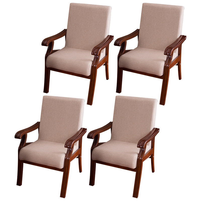 Traditional Style Kitchen Dining Chair Solid Back Dining Arm Chair for Home Use Beige 4 Piece Set Clearhalo ' kitchen&dining_furn' 'Dining Chairs' 'Dining Tables & Seating' 'dining_chair' 'furn' 'furn_dining_chair' 'Furniture' 'furniture_dining_chair' 'Kitchen & Dining Furniture' 'kitchen' 3702726