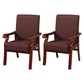 Traditional Style Kitchen Dining Chair Solid Back Dining Arm Chair for Home Use Dark Brown 2 Piece Set Clearhalo ' kitchen&dining_furn' 'Dining Chairs' 'Dining Tables & Seating' 'dining_chair' 'furn' 'furn_dining_chair' 'Furniture' 'furniture_dining_chair' 'Kitchen & Dining Furniture' 'kitchen' 3702730