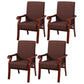 Traditional Style Kitchen Dining Chair Solid Back Dining Arm Chair for Home Use Dark Brown 4 Piece Set Clearhalo ' kitchen&dining_furn' 'Dining Chairs' 'Dining Tables & Seating' 'dining_chair' 'furn' 'furn_dining_chair' 'Furniture' 'furniture_dining_chair' 'Kitchen & Dining Furniture' 'kitchen' 3702732