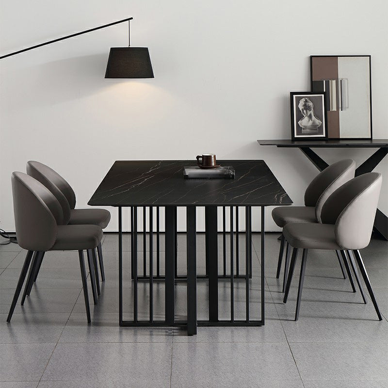 Minimalist Style Faux Leather Side Chair Upholstered Armless Dining Chairs for Home Clearhalo ' kitchen&dining_furn' 'Dining Chairs' 'Dining Tables & Seating' 'dining_chair' 'furn' 'furn_dining_chair' 'Furniture' 'furniture_dining_chair' 'Kitchen & Dining Furniture' 'kitchen' 3702733