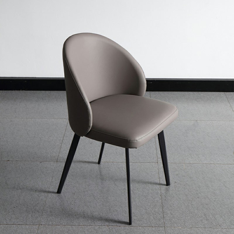 Minimalist Style Faux Leather Side Chair Upholstered Armless Dining Chairs for Home Clearhalo ' kitchen&dining_furn' 'Dining Chairs' 'Dining Tables & Seating' 'dining_chair' 'furn' 'furn_dining_chair' 'Furniture' 'furniture_dining_chair' 'Kitchen & Dining Furniture' 'kitchen' 3702735