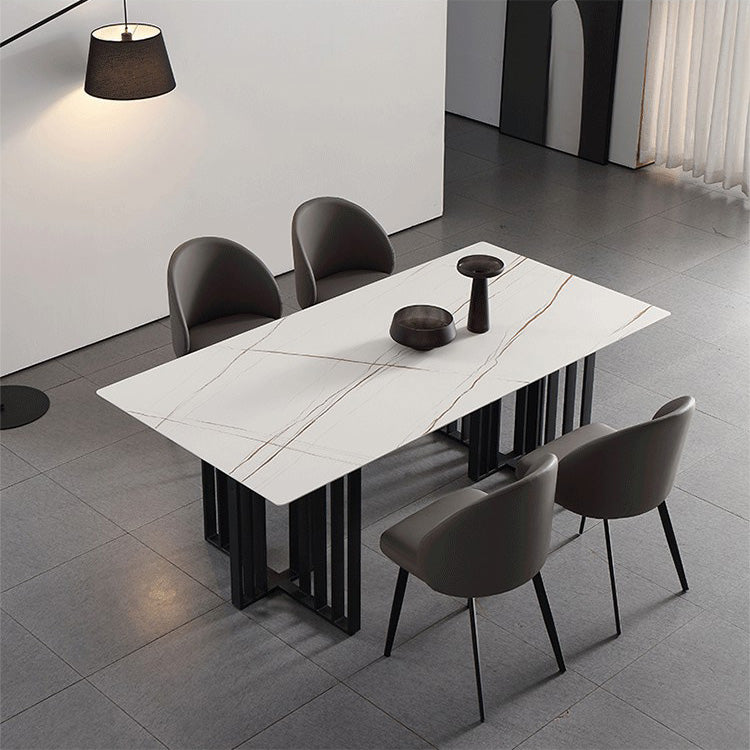 Minimalist Style Faux Leather Side Chair Upholstered Armless Dining Chairs for Home Clearhalo ' kitchen&dining_furn' 'Dining Chairs' 'Dining Tables & Seating' 'dining_chair' 'furn' 'furn_dining_chair' 'Furniture' 'furniture_dining_chair' 'Kitchen & Dining Furniture' 'kitchen' 3702748