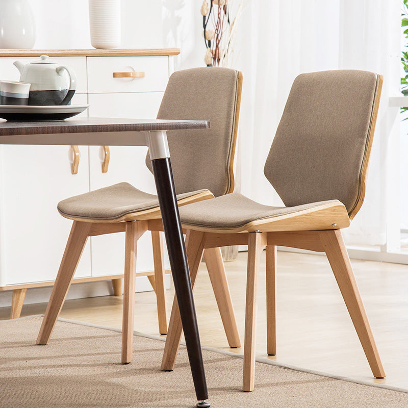 Home Contemporary Side Chair Solid Back Upholstered Wood Dining Room Chair Clearhalo ' kitchen&dining_furn' 'Dining Chairs' 'Dining Tables & Seating' 'dining_chair' 'furn' 'furn_dining_chair' 'Furniture' 'furniture_dining_chair' 'Kitchen & Dining Furniture' 'kitchen' 3702753