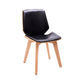 Home Contemporary Side Chair Solid Back Upholstered Wood Dining Room Chair Black 1 Piece Natural Wood Clearhalo ' kitchen&dining_furn' 'Dining Chairs' 'Dining Tables & Seating' 'dining_chair' 'furn' 'furn_dining_chair' 'Furniture' 'furniture_dining_chair' 'Kitchen & Dining Furniture' 'kitchen' 3702754