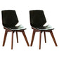 Home Contemporary Side Chair Solid Back Upholstered Wood Dining Room Chair Black 2 Piece Set Walnut Clearhalo ' kitchen&dining_furn' 'Dining Chairs' 'Dining Tables & Seating' 'dining_chair' 'furn' 'furn_dining_chair' 'Furniture' 'furniture_dining_chair' 'Kitchen & Dining Furniture' 'kitchen' 3702761