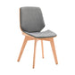 Home Contemporary Side Chair Solid Back Upholstered Wood Dining Room Chair Grey 1 Piece Natural Wood Clearhalo ' kitchen&dining_furn' 'Dining Chairs' 'Dining Tables & Seating' 'dining_chair' 'furn' 'furn_dining_chair' 'Furniture' 'furniture_dining_chair' 'Kitchen & Dining Furniture' 'kitchen' 3702765