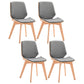 Home Contemporary Side Chair Solid Back Upholstered Wood Dining Room Chair Grey 4 Piece Set Natural Wood Clearhalo ' kitchen&dining_furn' 'Dining Chairs' 'Dining Tables & Seating' 'dining_chair' 'furn' 'furn_dining_chair' 'Furniture' 'furniture_dining_chair' 'Kitchen & Dining Furniture' 'kitchen' 3702770