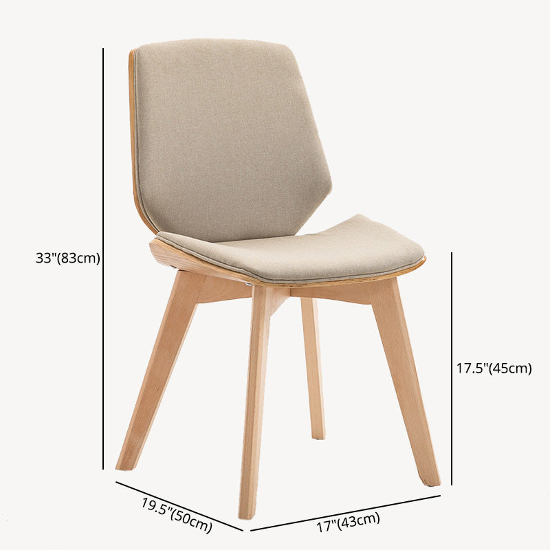 Home Contemporary Side Chair Solid Back Upholstered Wood Dining Room Chair Clearhalo ' kitchen&dining_furn' 'Dining Chairs' 'Dining Tables & Seating' 'dining_chair' 'furn' 'furn_dining_chair' 'Furniture' 'furniture_dining_chair' 'Kitchen & Dining Furniture' 'kitchen' 3702771