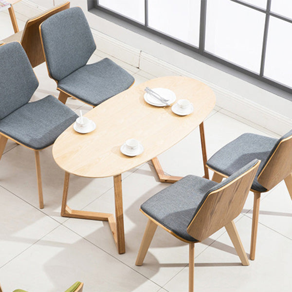 Home Contemporary Side Chair Solid Back Upholstered Wood Dining Room Chair Clearhalo ' kitchen&dining_furn' 'Dining Chairs' 'Dining Tables & Seating' 'dining_chair' 'furn' 'furn_dining_chair' 'Furniture' 'furniture_dining_chair' 'Kitchen & Dining Furniture' 'kitchen' 3702773