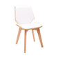 Home Contemporary Side Chair Solid Back Upholstered Wood Dining Room Chair White 1 Piece Natural Wood Clearhalo ' kitchen&dining_furn' 'Dining Chairs' 'Dining Tables & Seating' 'dining_chair' 'furn' 'furn_dining_chair' 'Furniture' 'furniture_dining_chair' 'Kitchen & Dining Furniture' 'kitchen' 3702775
