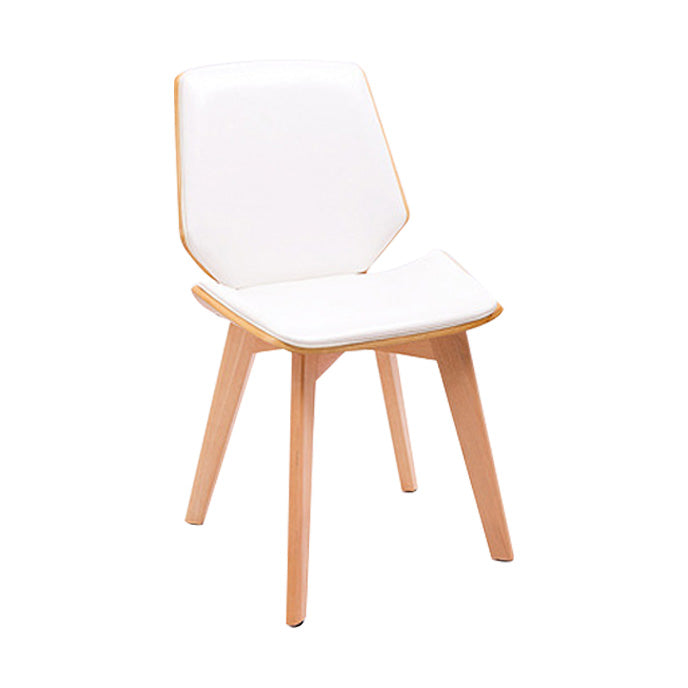 Home Contemporary Side Chair Solid Back Upholstered Wood Dining Room Chair White 1 Piece Natural Wood Clearhalo ' kitchen&dining_furn' 'Dining Chairs' 'Dining Tables & Seating' 'dining_chair' 'furn' 'furn_dining_chair' 'Furniture' 'furniture_dining_chair' 'Kitchen & Dining Furniture' 'kitchen' 3702775